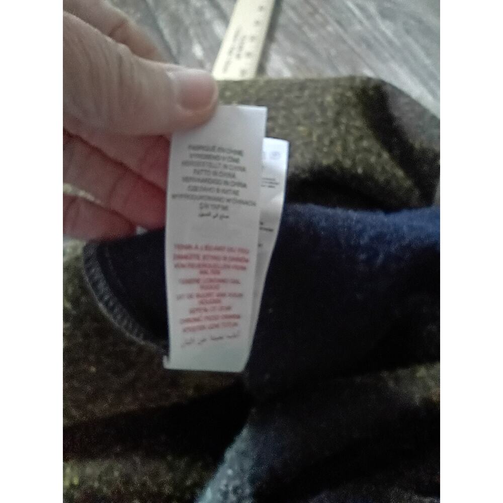 Apricot London S/M Wool Blend Zip Front Colorblock Poncho Cape Cardigan Wrap - Picture 3 of 9